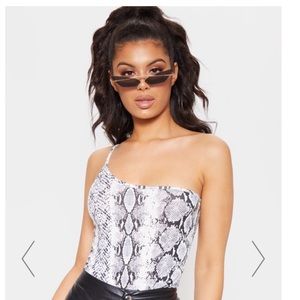 Printed Black and White Bodysuit